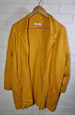Peter Hahn Womens Mustard Long Open Style Cardigan Size 16  172