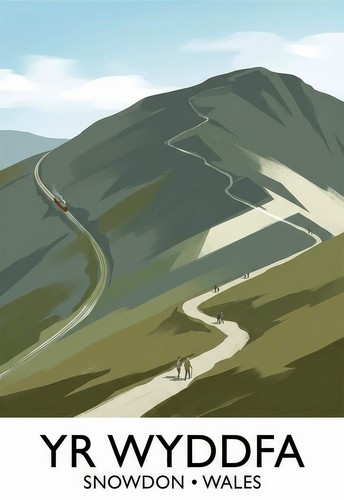 Travel poster wyddfa - travel,