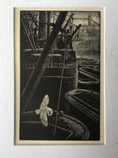 Vintage 1933 wood - , engraving