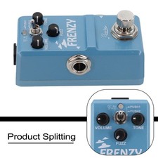 Rowin LN322 For Bass Guitar Fuzz Pedal Vintage Distorted Tone Green Color