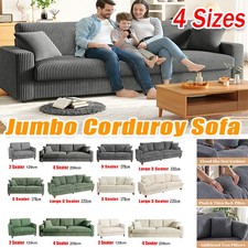 4 Seater Corduroy Sofa Jumbo