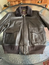 USA NAVY Brown Leather Flying Jacket