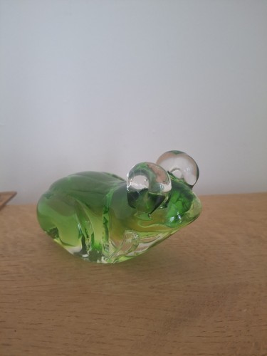 Vintage glass frog - vintage,