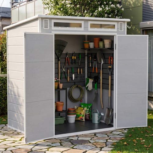 6x4ft plastic garden shed - plastic,