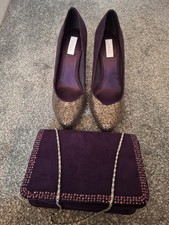 Matching Untold Shoes And Matching Hand Bag Size 4 Brand New