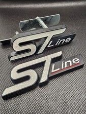 ST Line Badge Set Front Rear Ford Focus Kuga Fiesta Mondeo Grill Kit Puma White