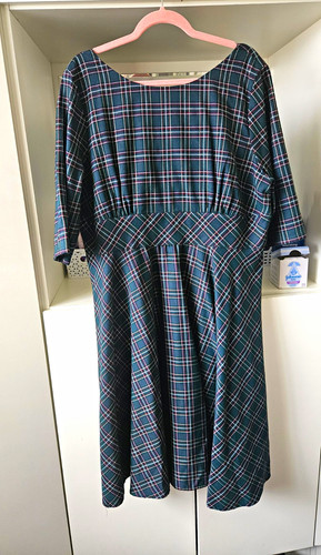 Hell bunny green plaid neck - bunny,
