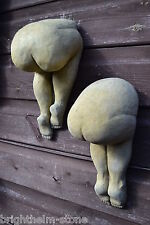 pair cheeky big bottoms bums wall plaques decorative home garden ornaments 25cmH