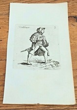 original 1750 small woodcut by