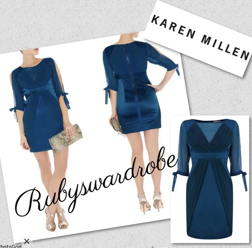 Karen millen blue silk - karen,