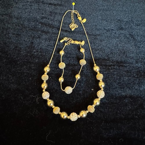 Gold tone beaded necklace - m&s,