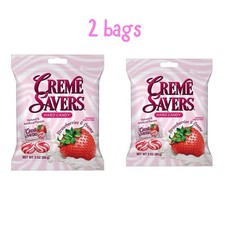 Crème Savers Strawberry & Cream Hard Candy 177g X 2 Bags 