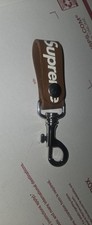 Supreme Logo Brown Leather Key