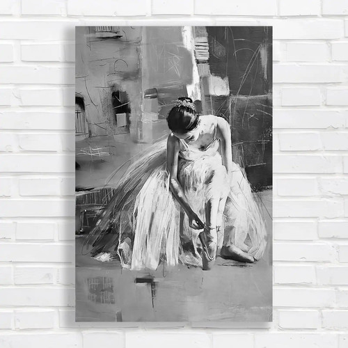 Ballerina abstract black - black, white