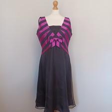 Presen Black Pink Striped Midi