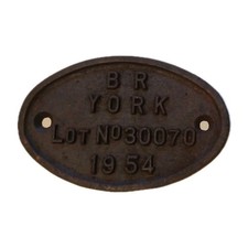 Railwayana 'B.R. York 1954 Lot