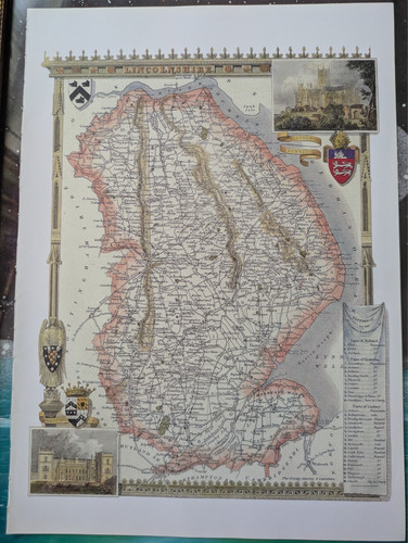 Map lincolnshire county by - of,