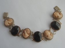Vintage Shell Cameo & Onyx