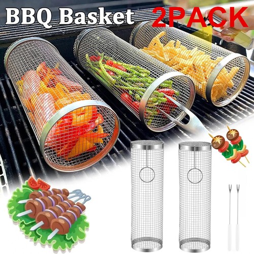 Pack rolling grilling basket - 2,