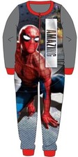 Spiderman Boys Fleece All in One 3–10 Years | Official Licensed Marvel Kids PJs