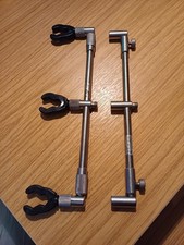 Solar Stainless Steel 3 Rod Adjustable Buzz Bars- Pair Of- Carp Fishing