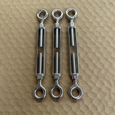 3x Job Lot 8mm OPEN BODY TURNBUCKLE EYE and 2 EYE 326 Stainless Steel