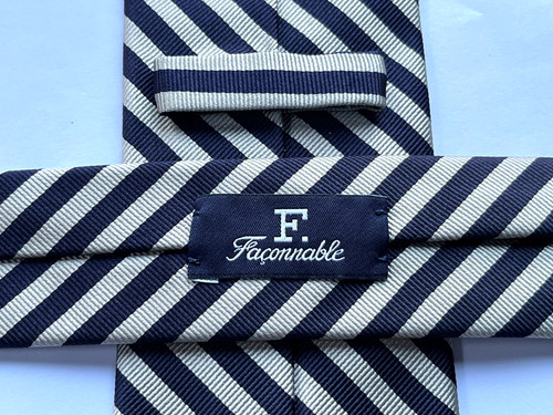 Faconnable silk tie navy and - faconnable,