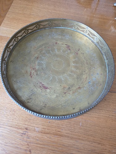 Vintage chased brass gallery - vintage,