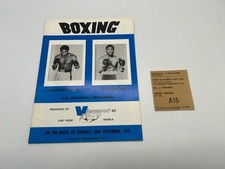 Muhammad Ali Vs Joe Frazier Program And Ticket Boxing 