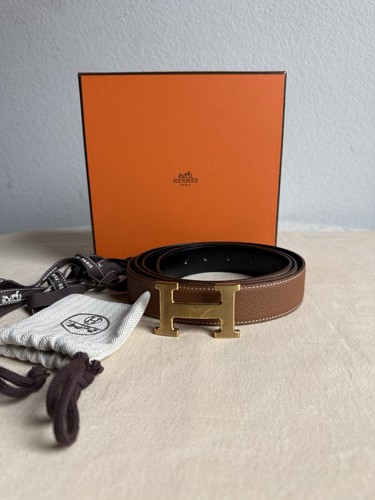 Hermes black and brown gold