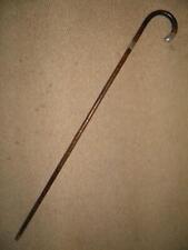 Antique Ladies Walking Stick/Cane H/M Stirling Silver 1912 Chased Collar & Cap.