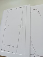 8x DL Cards/Env With Extra Pre Cut Oval & Rectangular Apertures To Add To Cards