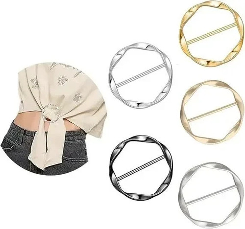 5pcs metal scarf ring clips - metal,