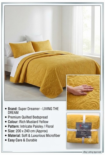 Premium quilted bedspread - bedspread, rich