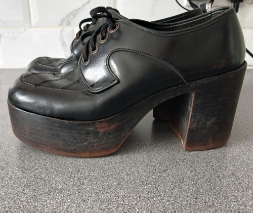 Gorgeous 70s lace platform - 70s,