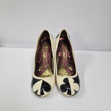 Irregular Choice Shoes UK 4 Nice N Easy Club Spade Perspex Heel Ombre *Marks*