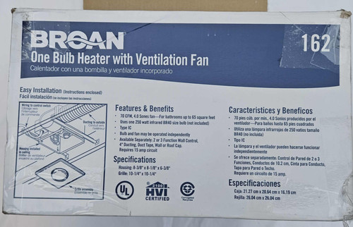 Broan one bulb - one, with