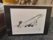 Concorde G-BOAC pencil drawing