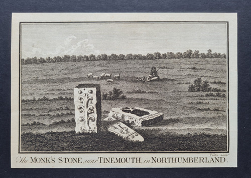 Antique 1786 print monk - antique, monk's