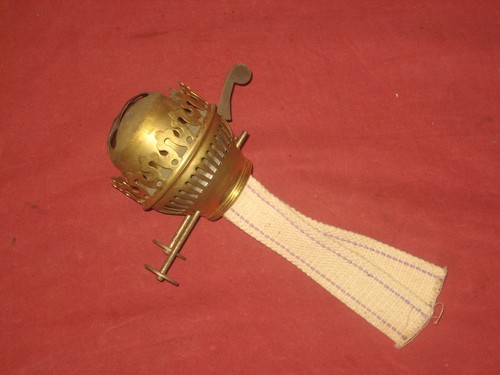 Oil lamp twin wick burner - , made