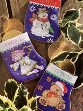 Stocking Up ! Stocking Christmas Tree Decorations Cross stitch Design Chart