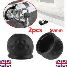 2PCS 50mm Tow Bar Ball Cap Rubber Protector Towing Hitch Trailer Towball Cover U