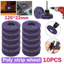 10pc 125mm medium grit POLY STRIP DISC WHEEL PAINT RUST REMOVAL CLEAN AND STRIP