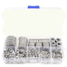580pcs Stainless Steel Washers Metric Flat Washers Screw Accessories Set Silver