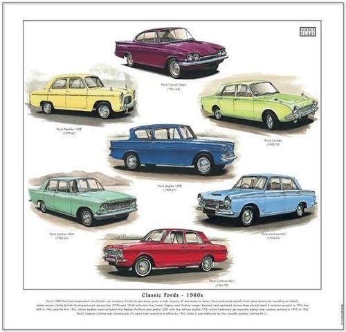 Classic fords 1960s art - fords,