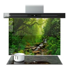Kitchen Glass Splashback Toughened Cooker ANY SIZE Forest Brook Stones WxH