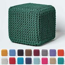 Cotton Knitted Pouffe &