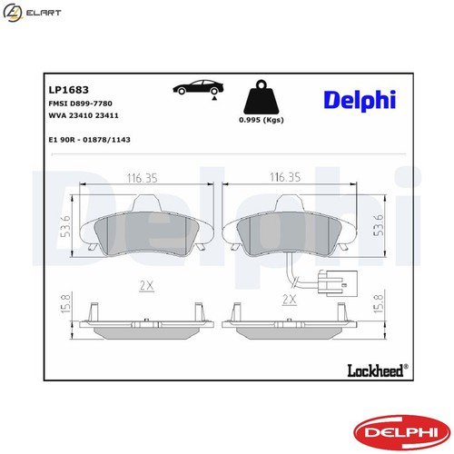 Brake pad set disc - brake,