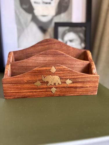 Vintage thai wooden letter - wooden,
