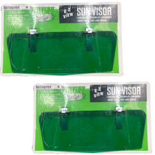 Vintage Style Clip-On Pair (2) Green Sun visor Accessories Classic Hot Rod Truck
